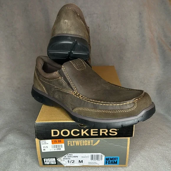 Men\'s Dockers size 15 NWT NWT Dockers Mens Genuine Leather Edson Slip-On Loafers Black  main image 3
